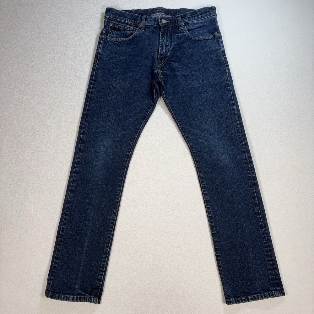 Polo Ralph Lauren Varick Slim Straight Jeans Men 33 *measures 32x30 Blue Stretch